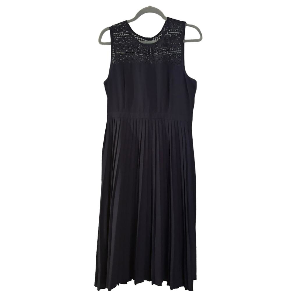 Fervour Sleeveless Pleated Dress Woman’s Sz L A-line Full Skirt ModCloth Flowy